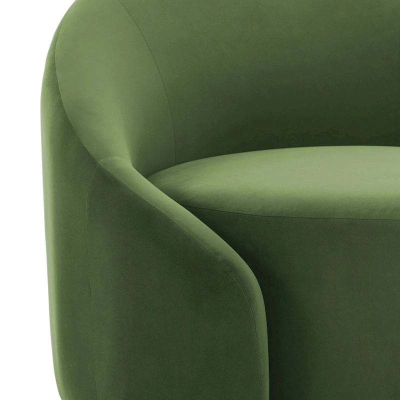 Velvet Boucle Upholstered Accent Chairs Swivel Barrel Chair (Set of 2)