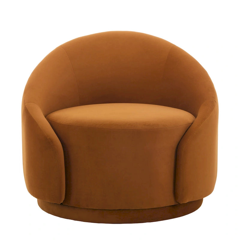 Velvet Boucle Upholstered Accent Chairs Swivel Barrel Chair (Set of 2)