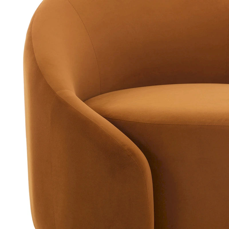 Velvet Boucle Upholstered Accent Chairs Swivel Barrel Chair (Set of 2)