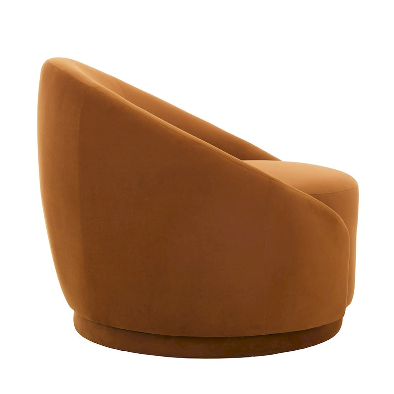 Velvet Boucle Upholstered Accent Chairs Swivel Barrel Chair (Set of 2)
