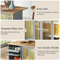 Kitchen Island With Drop Leaf(no include stool)
