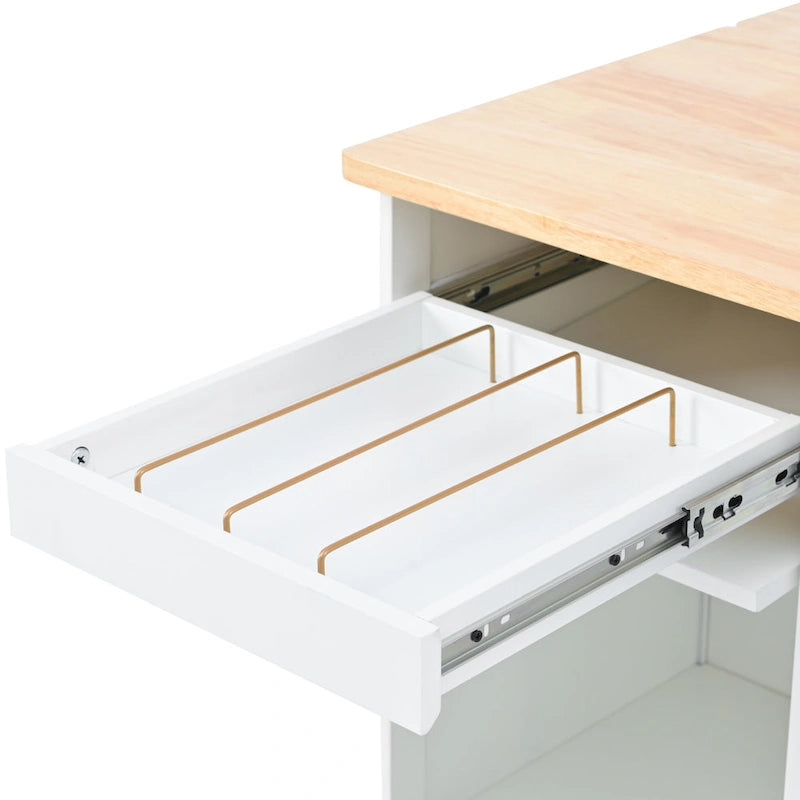 Kitchen Island With Drop Leaf(no include stool)
