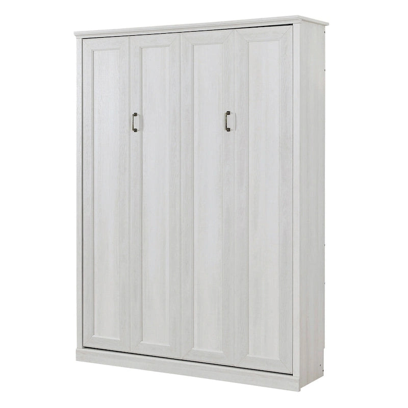 Space-Saving Modern Murphy Bed with Dual Piston Lift - Foldable Platform Bed Convertible Hidden Cabinet Design Cube Cabinet Bed