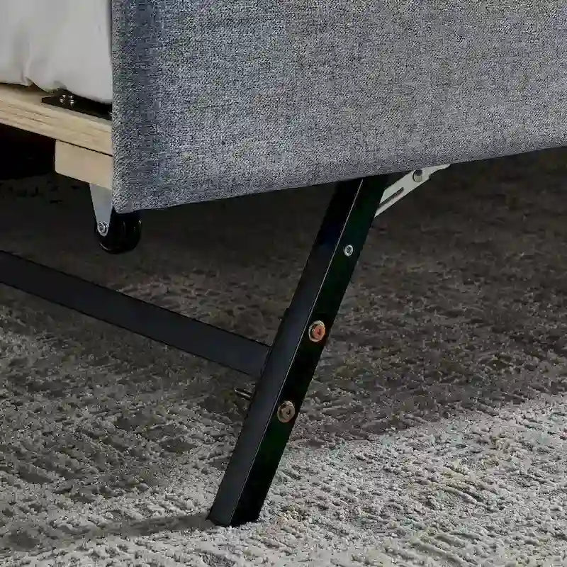 Twin Size Upholstery Daybed with Erectable Trundle and USB