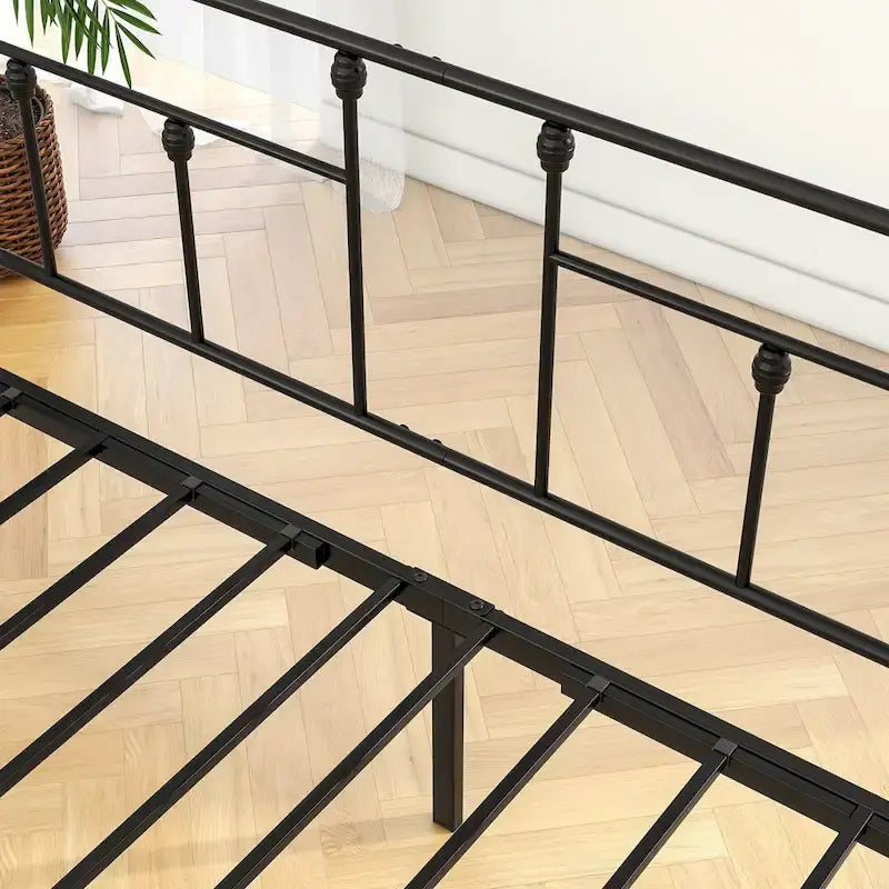 Twin Size Metal Daybed with Trundle for Kids or Guests