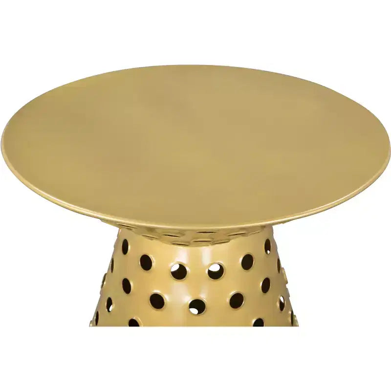 Table d'appoint en fer doré : Piédestal, Moderne Aucun assemblage requis, Capacité de 100 kg