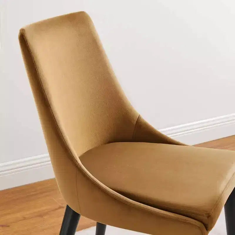 Chaise de salle à manger en velours haute performance