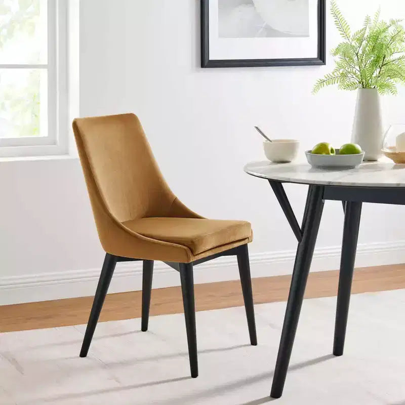 Chaise de salle à manger en velours haute performance