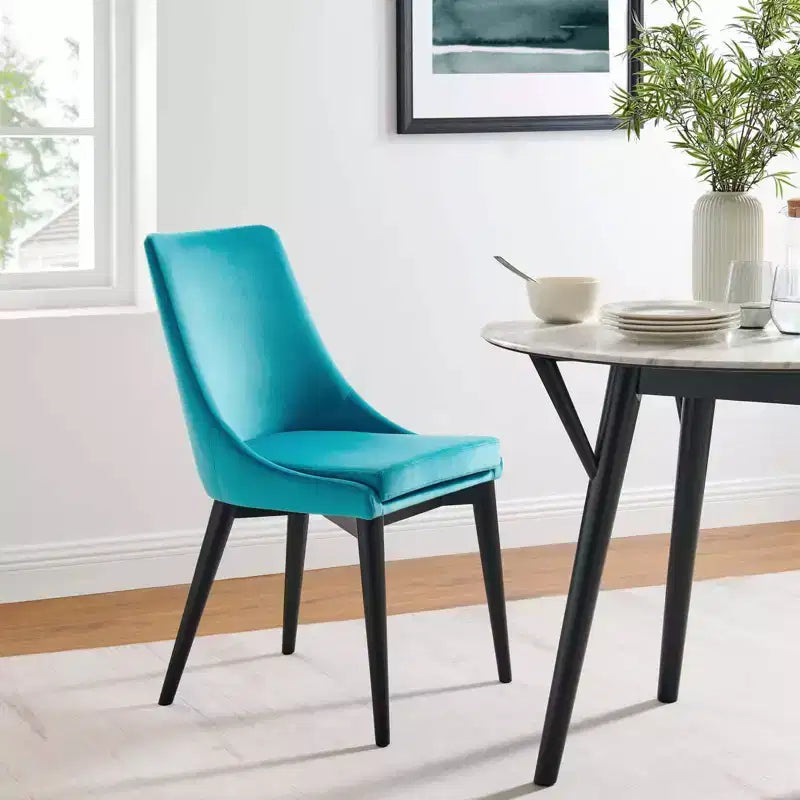 Chaise de salle à manger en velours haute performance