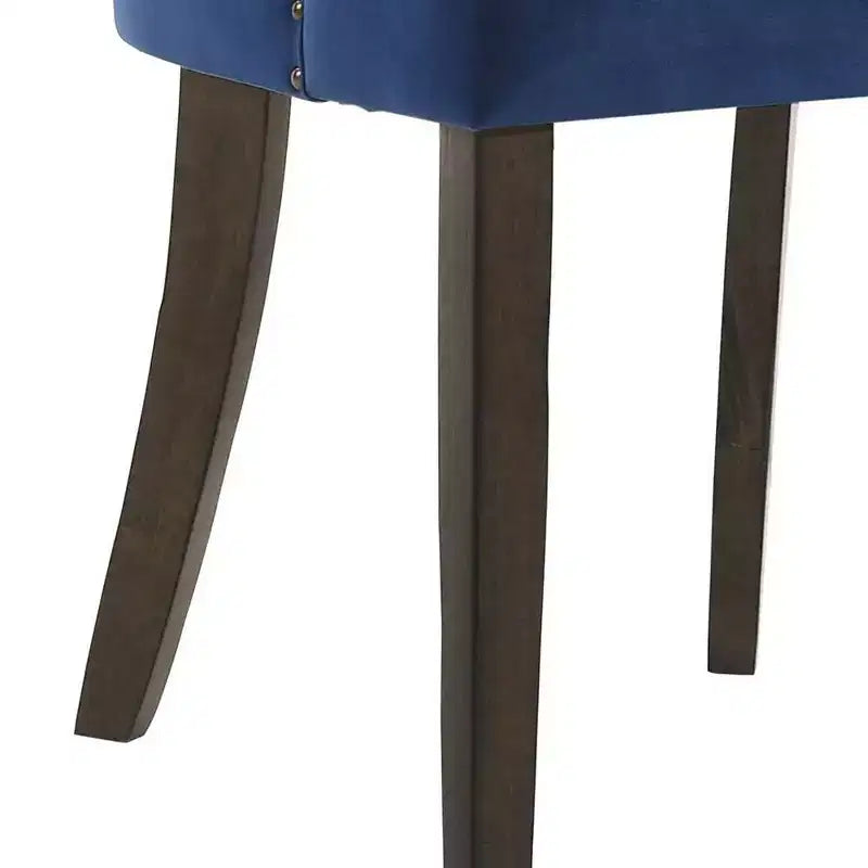 Chaise de salle à manger capitonnée avec clous décoratifs