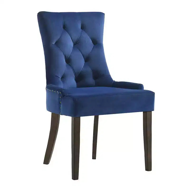 Chaise de salle à manger capitonnée avec clous décoratifs
