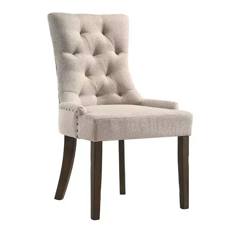 Chaise de salle à manger capitonnée avec clous décoratifs