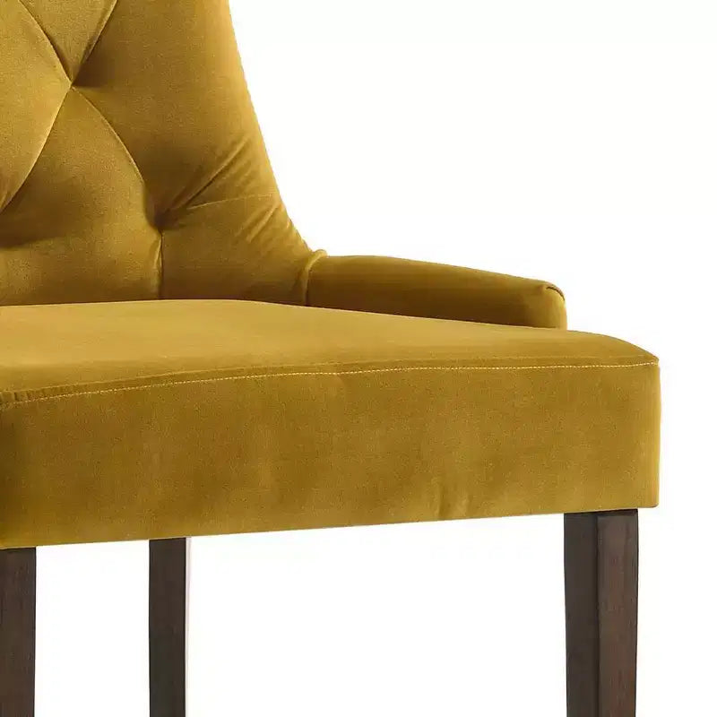 Chaise de salle à manger capitonnée avec clous décoratifs