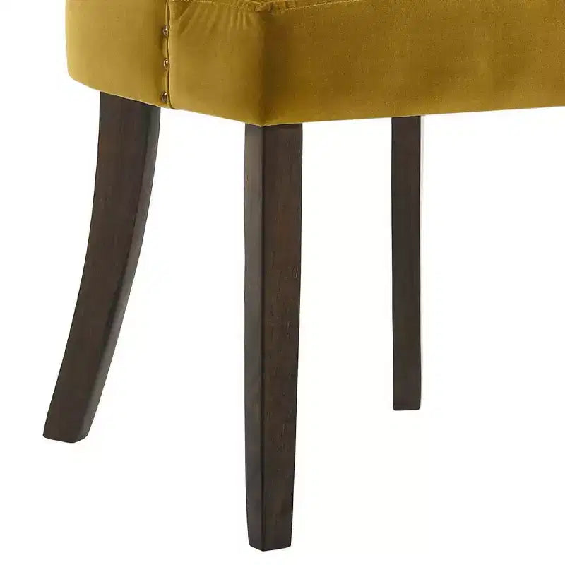 Chaise de salle à manger capitonnée avec clous décoratifs