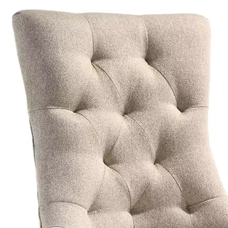 Chaise de salle à manger capitonnée avec clous décoratifs