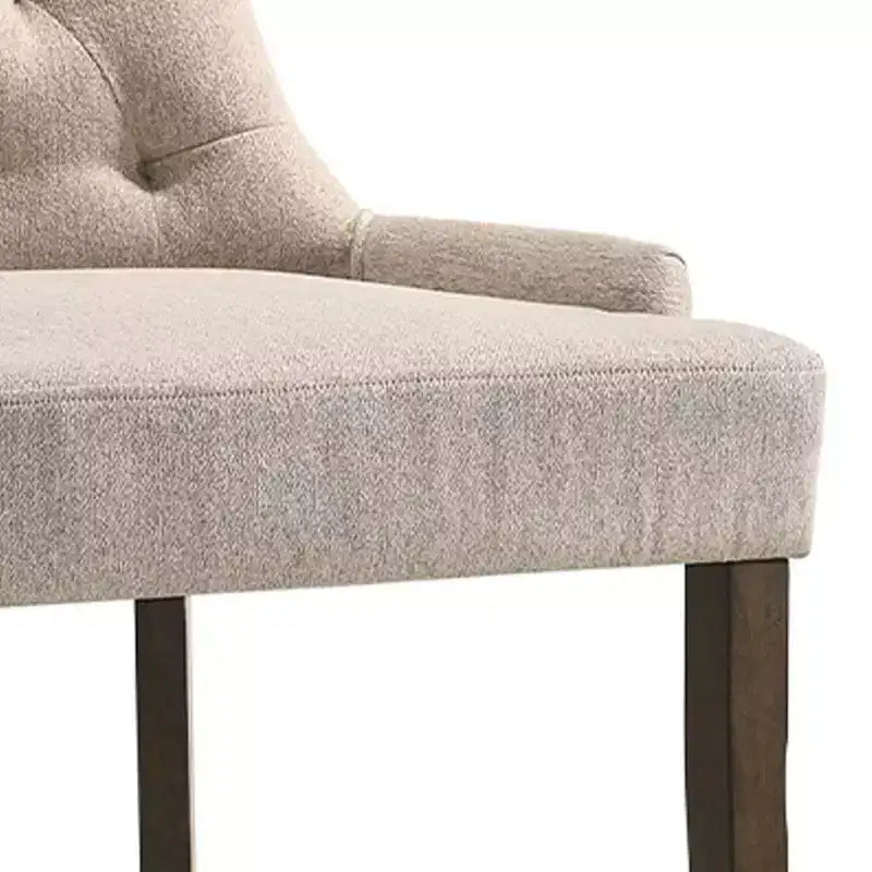 Chaise de salle à manger capitonnée avec clous décoratifs