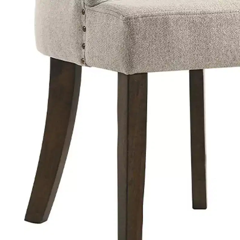 Chaise de salle à manger capitonnée avec clous décoratifs