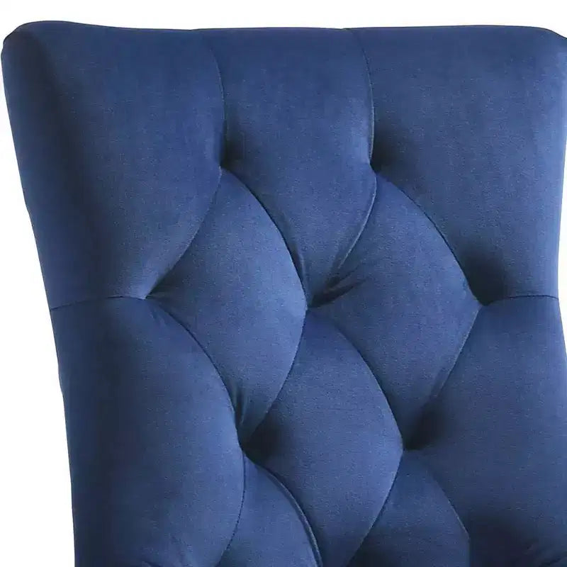 Chaise de salle à manger capitonnée avec clous décoratifs