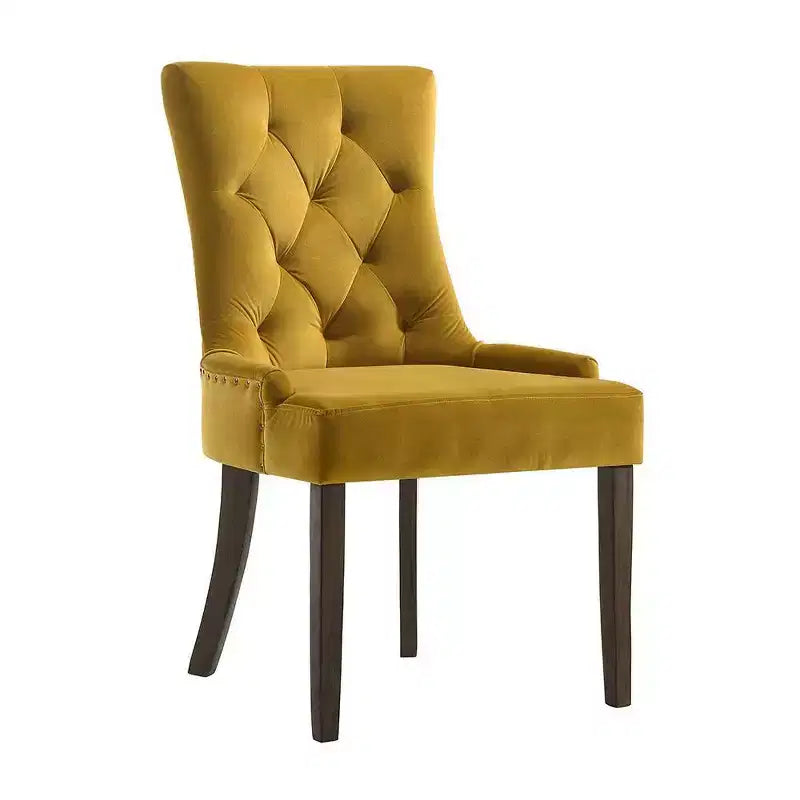 Chaise de salle à manger capitonnée avec clous décoratifs