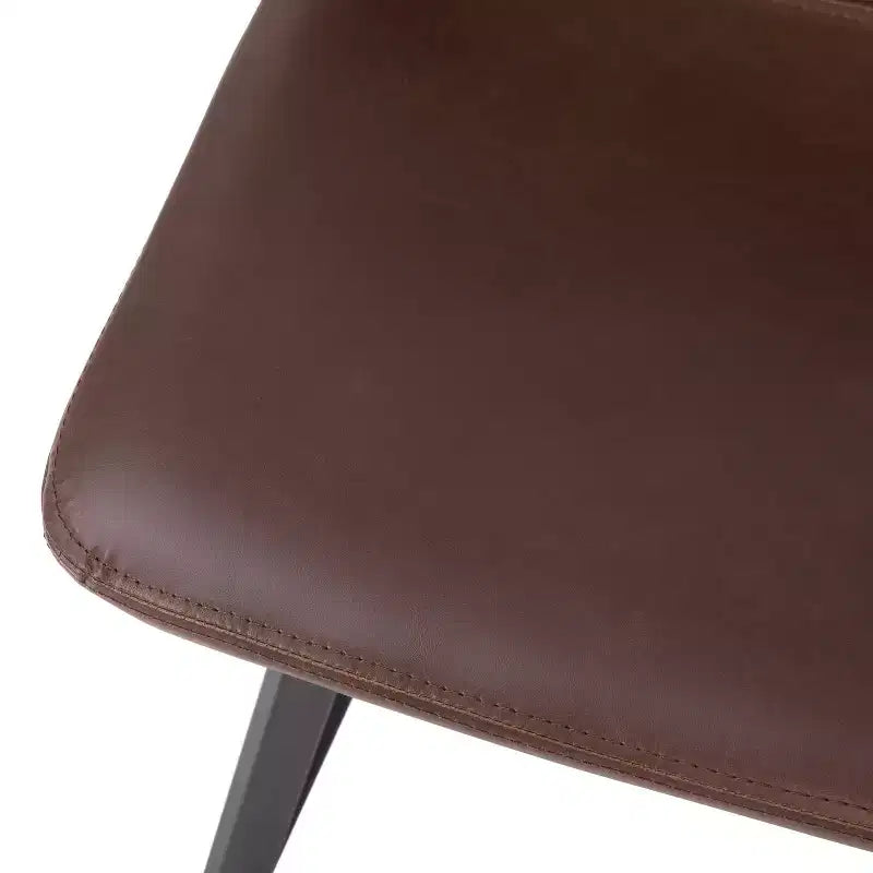 Lot de Deux Tabourets de Bar Modernes Rembourrés de 24 pouces, Armatures en Métal Mat et Patins en Plastique
