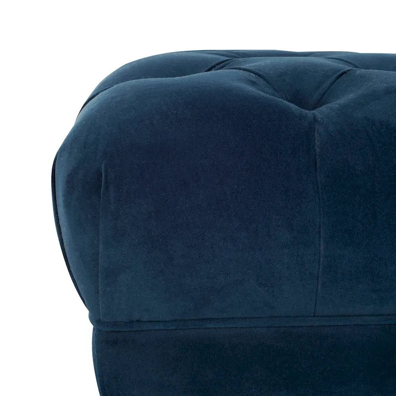 SAFAVIEH Rennie Navy/ Brass Tufted Rectangular Bench - 54 x 27 x 16 - 54Wx27Dx16H