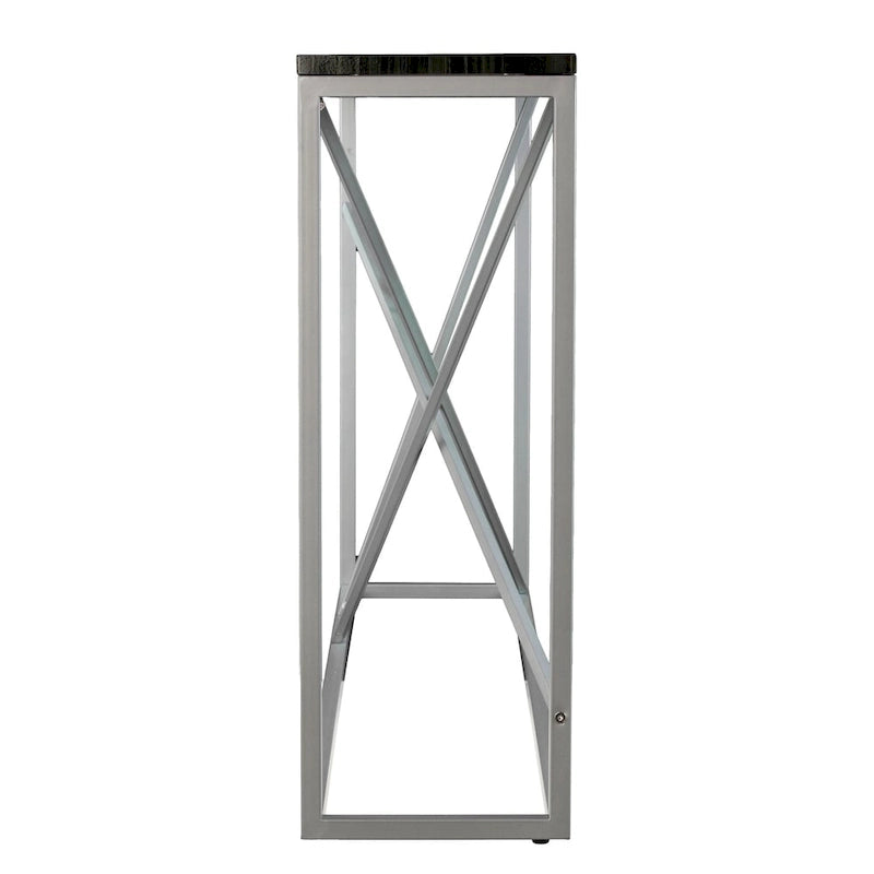 SEI Furniture Sigrid Faux Marble Skinny Console Table
