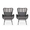 Montana Indoor Wicker Club Chairs with Cushions (Set of 2) by Christopher Knight Home
