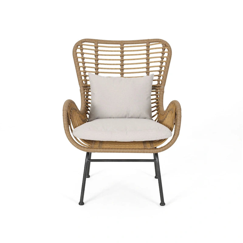 Montana Indoor Wicker Club Chairs with Cushions (Set of 2) by Christopher Knight Home