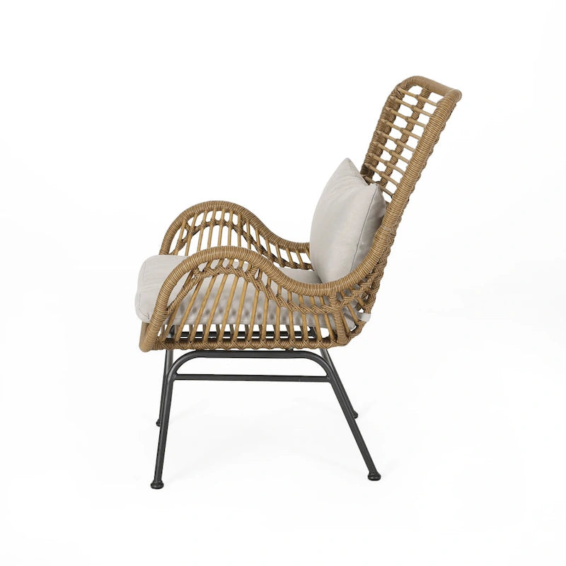 Montana Indoor Wicker Club Chairs with Cushions (Set of 2) by Christopher Knight Home