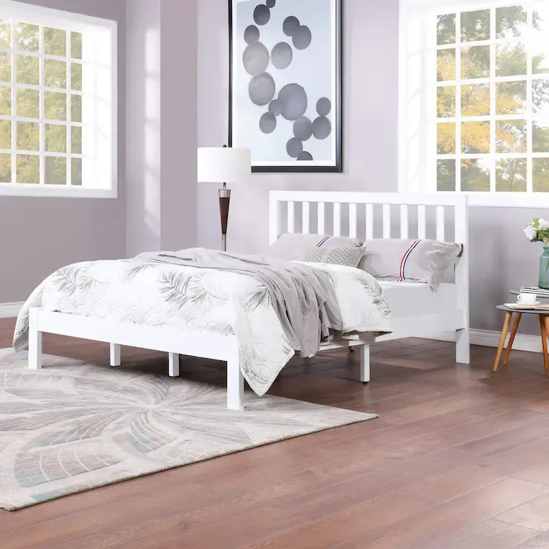 Norgate Modern Farmhouse Acacia Wood Queen Bed Platform by Christopher Knight Home