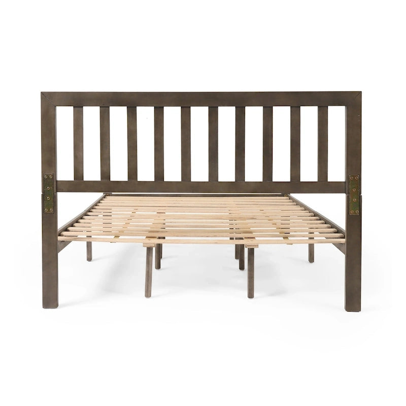 Norgate Modern Farmhouse Acacia Wood Queen Bed Platform by Christopher Knight Home