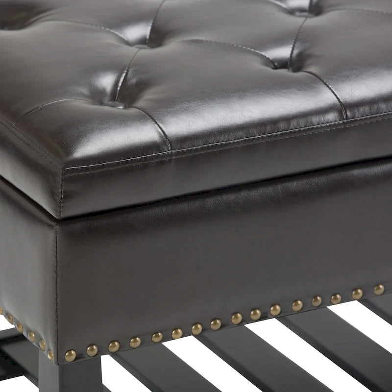 WYNDENHALL Riley 43 inch Wide Rectangle Ottoman Bench - 43 W x 17 D x 19 H