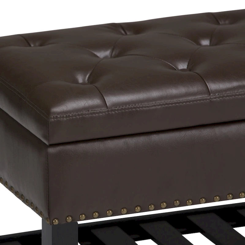 WYNDENHALL Riley 43 inch Wide Rectangle Ottoman Bench - 43 W x 17 D x 19 H