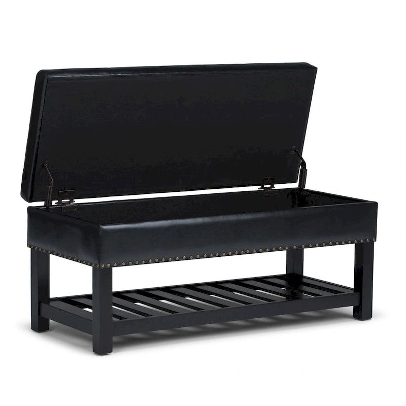 WYNDENHALL Riley 43 inch Wide Rectangle Ottoman Bench - 43 W x 17 D x 19 H