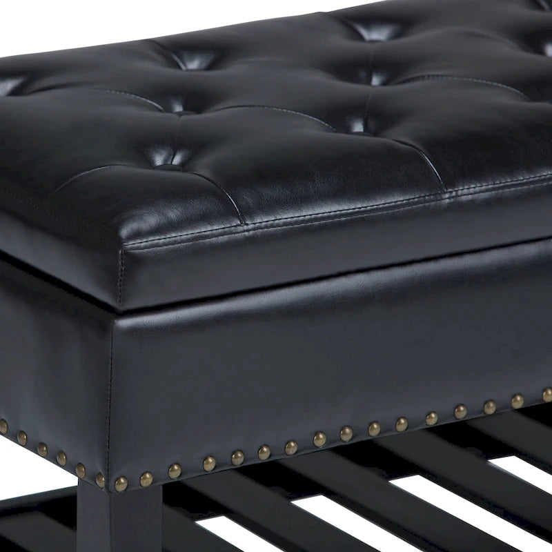WYNDENHALL Riley 43 inch Wide Rectangle Ottoman Bench - 43 W x 17 D x 19 H