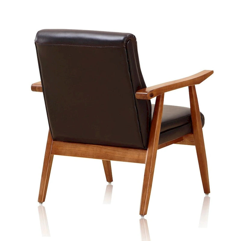 Manhattan Comfort ArchDuke Amber Faux Leather Accent Chair (Set of 2)