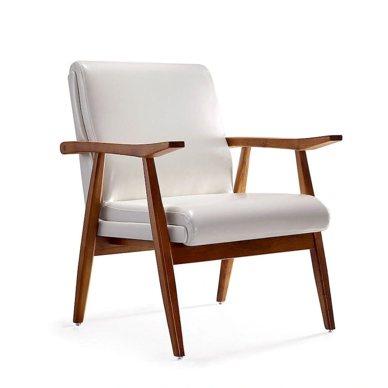 Manhattan Comfort ArchDuke Amber Faux Leather Accent Chair (Set of 2)