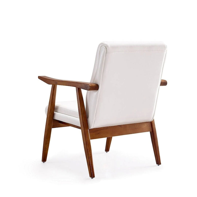 Manhattan Comfort ArchDuke Amber Faux Leather Accent Chair (Set of 2)