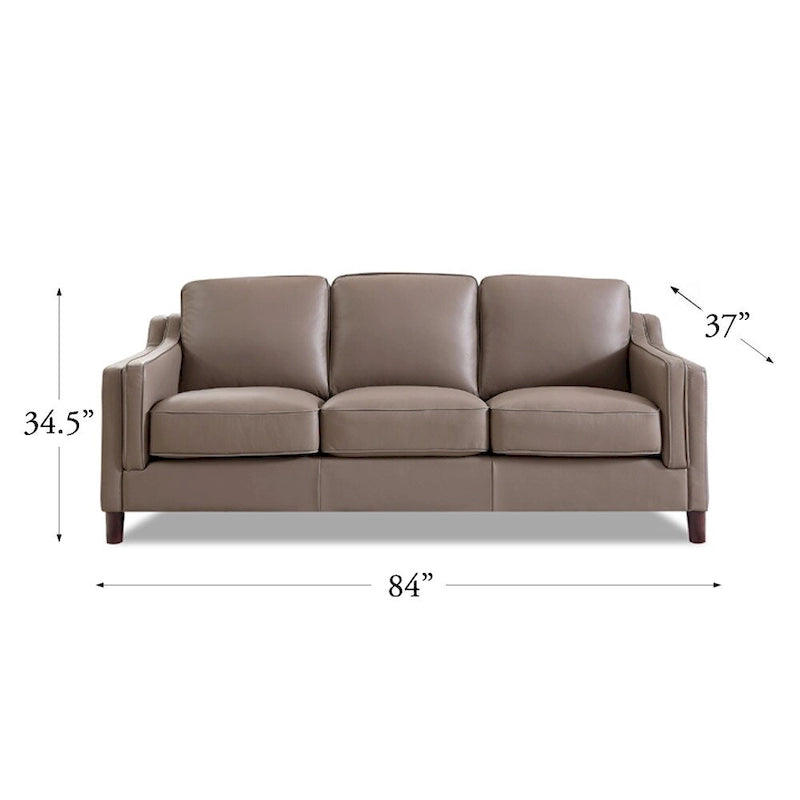 Hydeline Bella Top Grain Leather Sofa Set, Sofa and Chair - Sofa, Chair