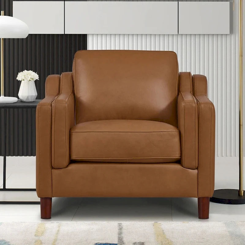 Hydeline Bella Top Grain Leather Sofa Set, Sofa and Chair - Sofa, Chair