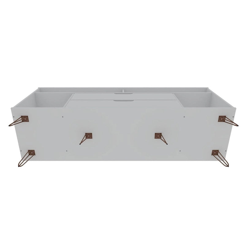 Manhattan Comfort Rockefeller 62.99 In. Metal Leg Media Cabinet Console