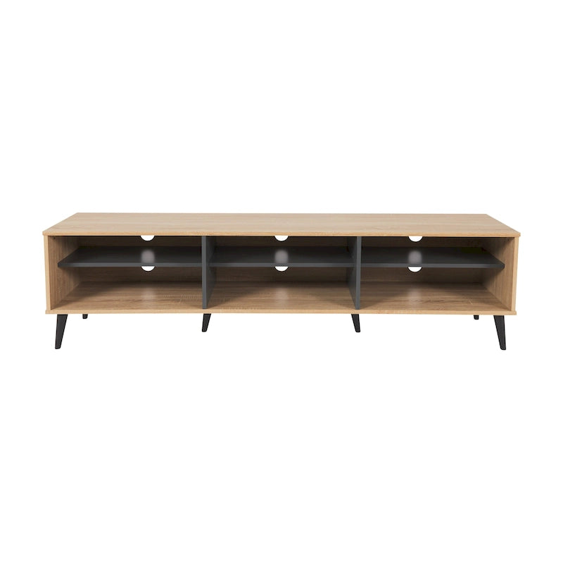 Cole TV Bench with Open Shelves, TVs up to 85 - N/A