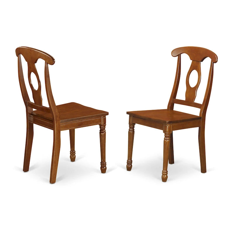 East West Furniture 5 Piece Dining Table Set- an Oval Kitchen Table and 4 Kitchen Dining Chairs, Saddle Brown (Seats Options)