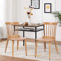 Solid Wood Slat Back Windsor Dining Chairs, Set of 2/4