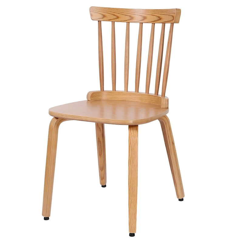 Solid Wood Slat Back Windsor Dining Chairs, Set of 2/4