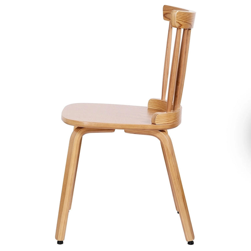 Solid Wood Slat Back Windsor Dining Chairs, Set of 2/4
