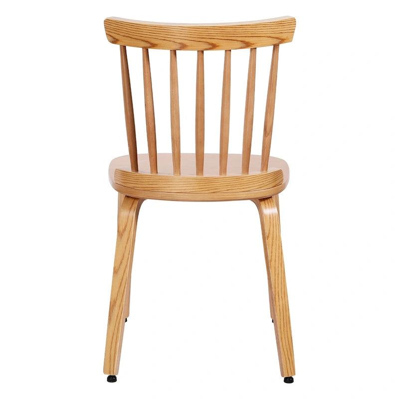 Solid Wood Slat Back Windsor Dining Chairs, Set of 2/4