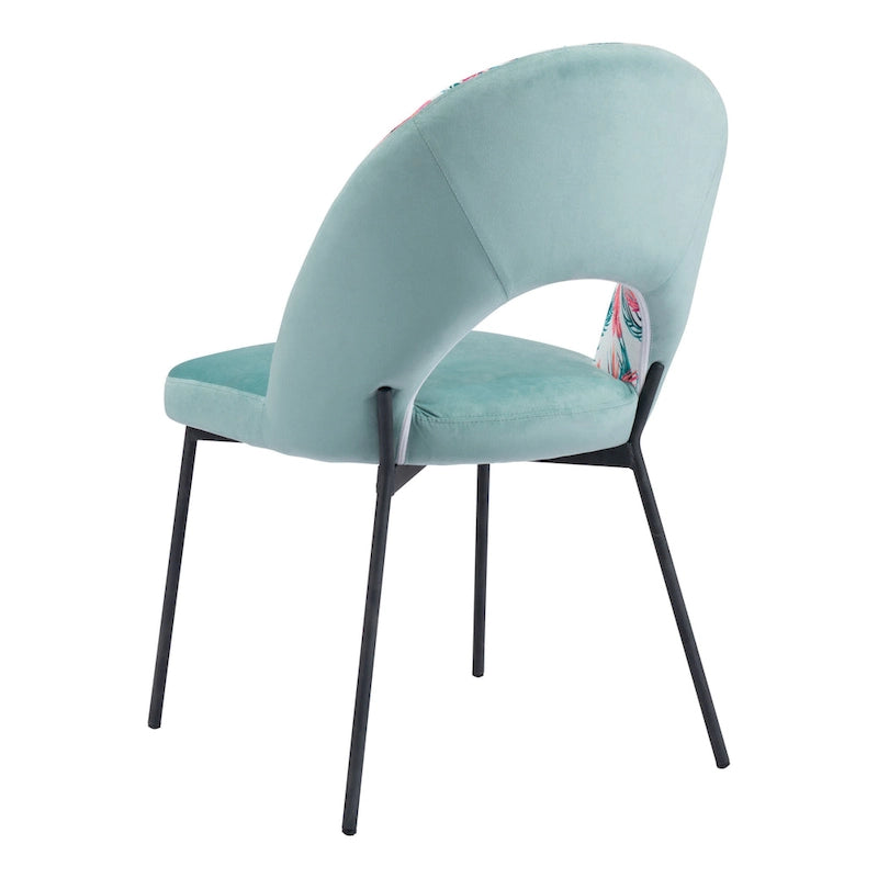 Current Creek Dining Chair (Set of 2) Multicolor Print & Green - 54 x 84