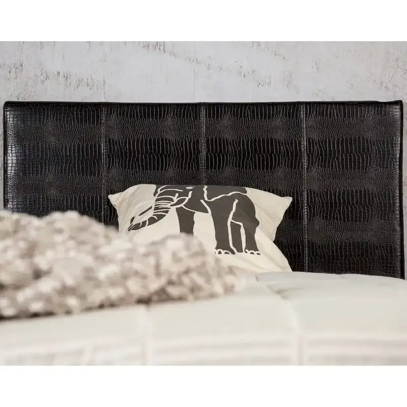 Gols Contemporary Brown Faux Leather Upholstered Platform Bed by Furniture of America
