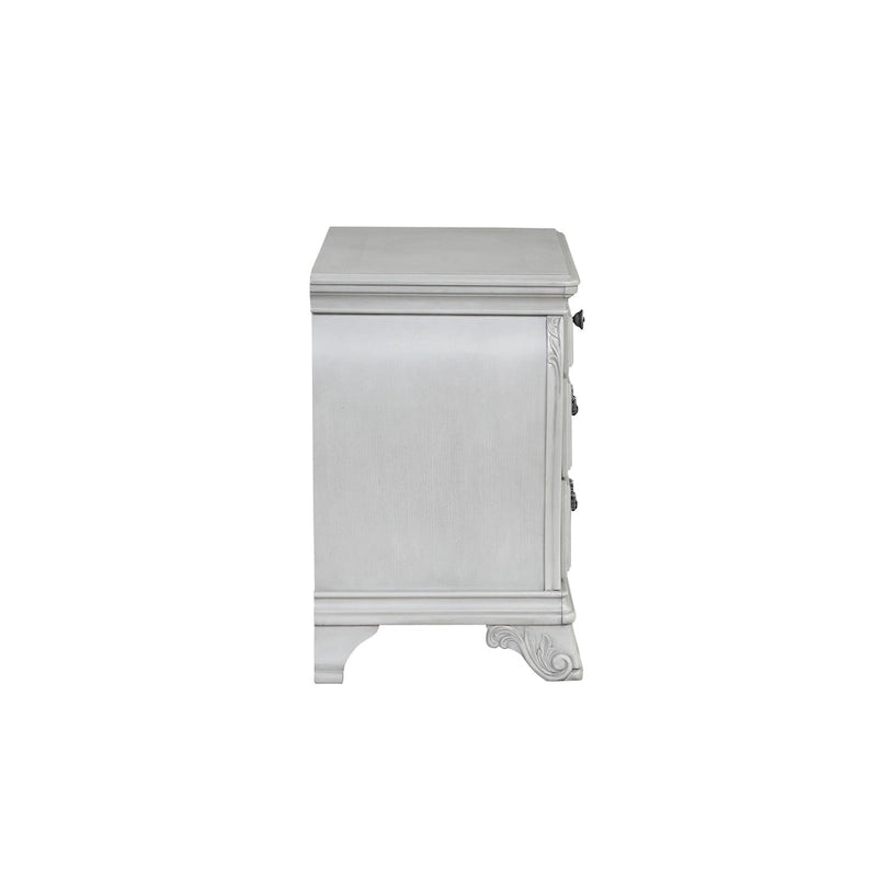 New Classic Furniture Nellison Mist Gray 4-Piece Bedroom Set with Nightstand
